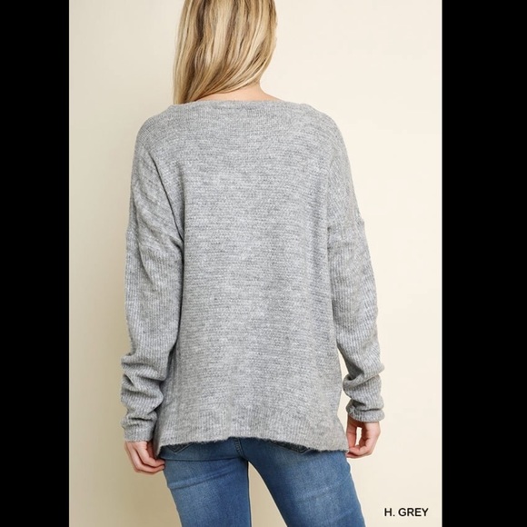 Gray Tie Sweater - Picture 2 of 3